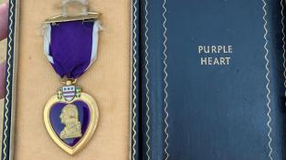 The Purple Heart was found by James Lowe in a car bought to be melted into steel.